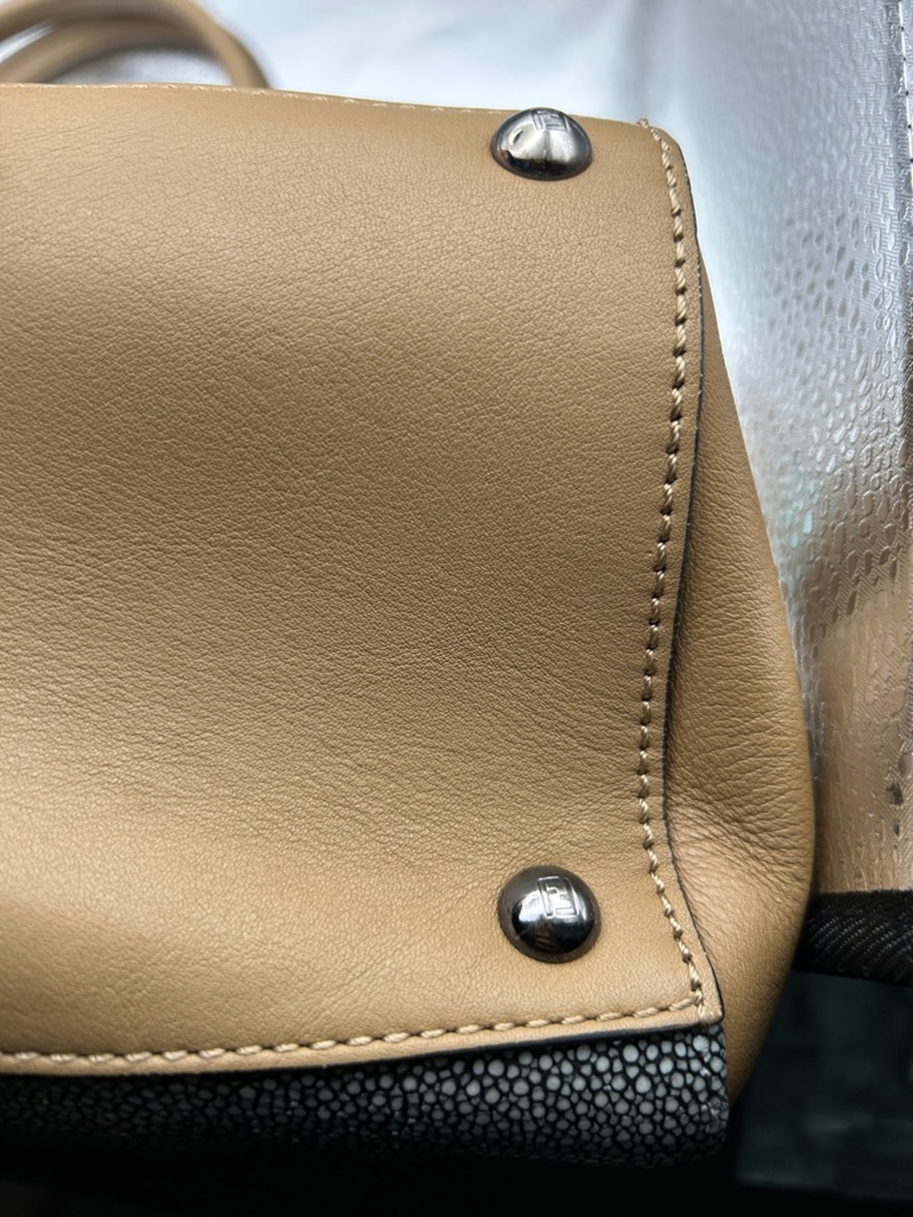 Fendi: a Shagreen 2Jours Tote - Picture 12 of 16